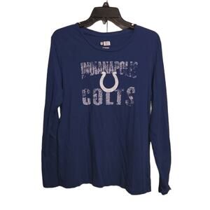 Indianapolis Colts Long Sleeve‎ T-shirt Distressed Graphic Size Lg NFL Football